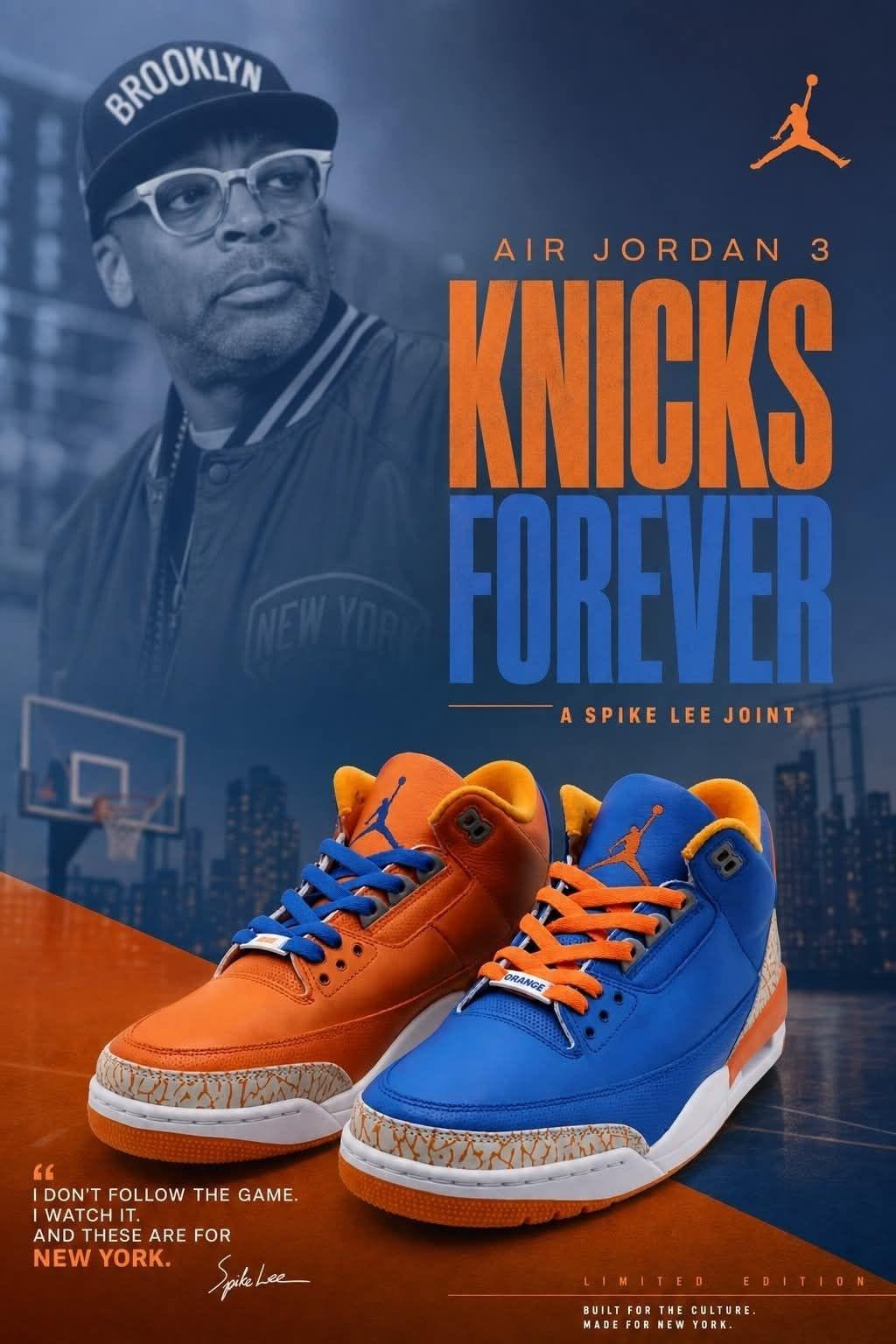"These are for NEW YORK" 斯派克·李AJ3联名,情怀直接拉满